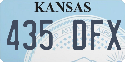 KS license plate 435DFX