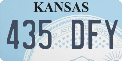KS license plate 435DFY