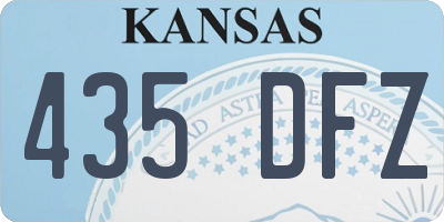 KS license plate 435DFZ