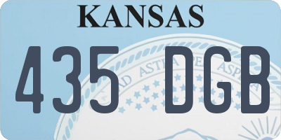 KS license plate 435DGB