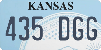 KS license plate 435DGG
