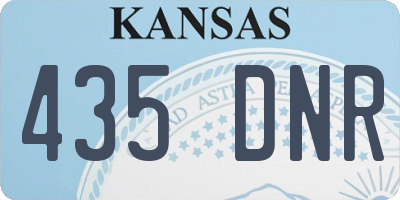 KS license plate 435DNR