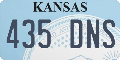 KS license plate 435DNS