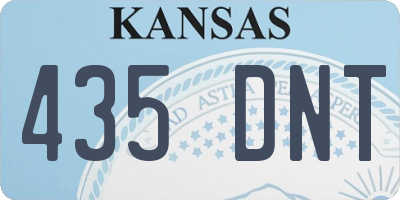 KS license plate 435DNT