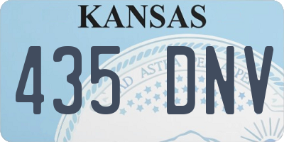 KS license plate 435DNV