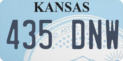 KS license plate 435DNW