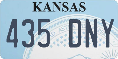 KS license plate 435DNY