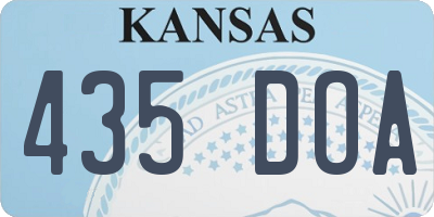 KS license plate 435DOA