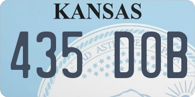 KS license plate 435DOB