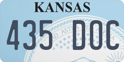 KS license plate 435DOC