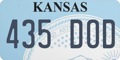 KS license plate 435DOD