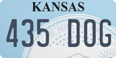 KS license plate 435DOG