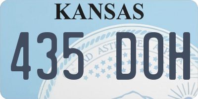 KS license plate 435DOH