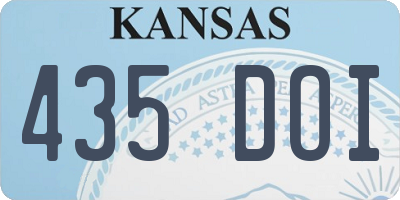 KS license plate 435DOI