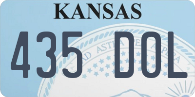 KS license plate 435DOL