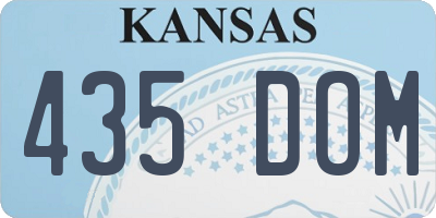 KS license plate 435DOM