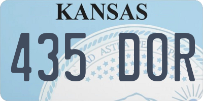 KS license plate 435DOR