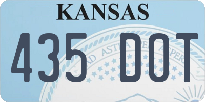 KS license plate 435DOT