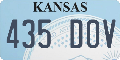 KS license plate 435DOV