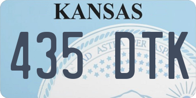 KS license plate 435DTK