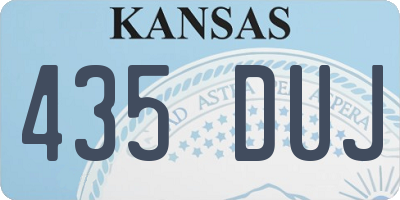 KS license plate 435DUJ