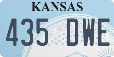 KS license plate 435DWE