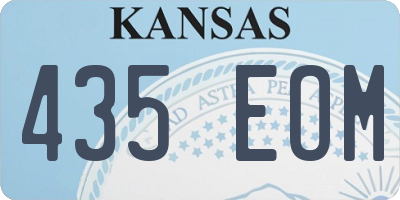 KS license plate 435EOM