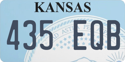 KS license plate 435EQB