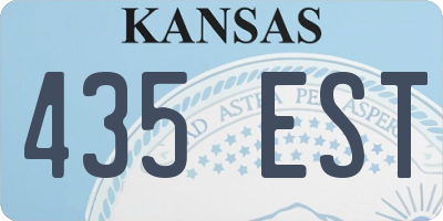 KS license plate 435EST