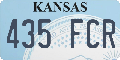 KS license plate 435FCR