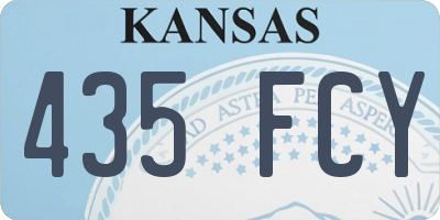 KS license plate 435FCY