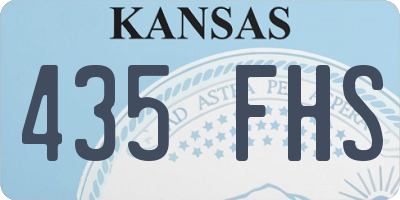 KS license plate 435FHS