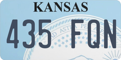 KS license plate 435FQN