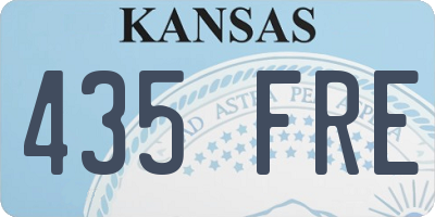KS license plate 435FRE