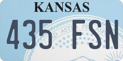 KS license plate 435FSN