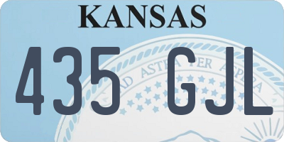 KS license plate 435GJL
