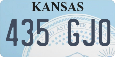 KS license plate 435GJO