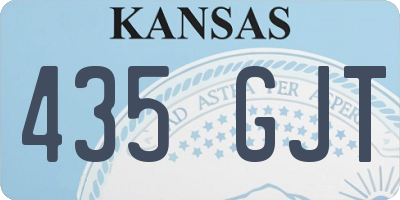 KS license plate 435GJT