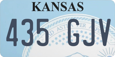 KS license plate 435GJV