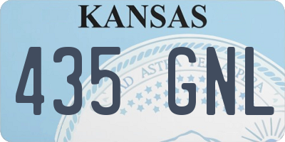 KS license plate 435GNL