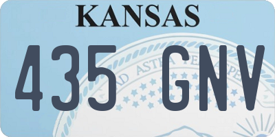 KS license plate 435GNV