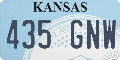 KS license plate 435GNW