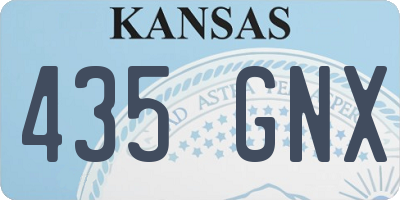 KS license plate 435GNX