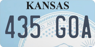KS license plate 435GOA