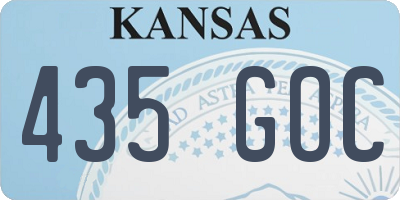 KS license plate 435GOC