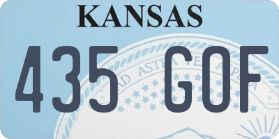 KS license plate 435GOF
