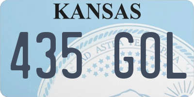 KS license plate 435GOL
