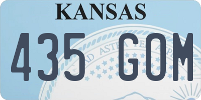 KS license plate 435GOM