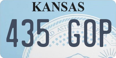KS license plate 435GOP