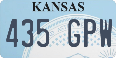 KS license plate 435GPW